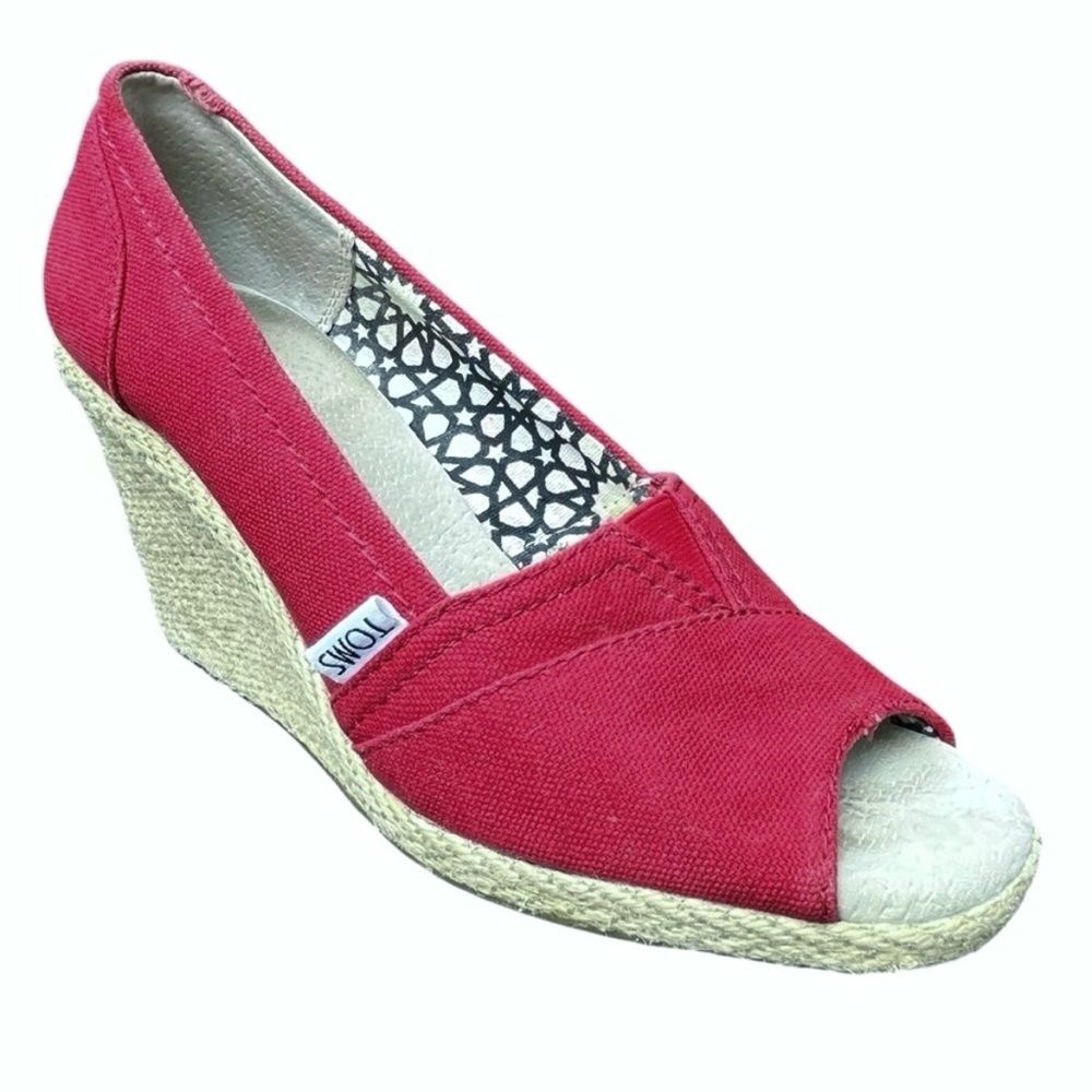 TOMS Michelle Wedges Shoes Espadrilles Cotton